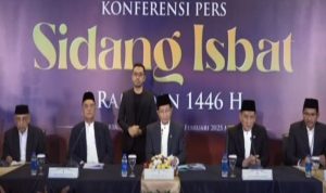 SIDANG ISBAT: Konferensi Pers Sidang Isbat Awal Ramadan 1446 HI bersama Menteri Agama, Nazaruddin Umar. (foto hasil screenshoot/kacamatanegeri.com)
